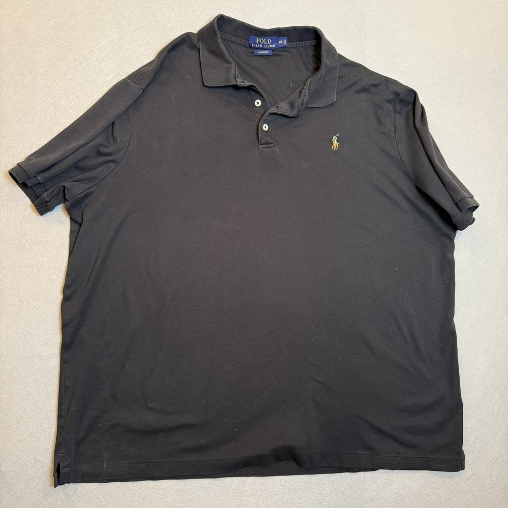 Polo Ralph Lauren Classic Fit Short Sleeve Polo Shirt Mens XXL Black